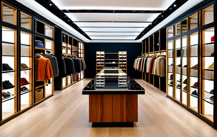 Boutique Sensorial**
"A brightly lit boutique in Madrid, showcasing high-end fashion. The scene includes subtle warm lighting highlighting the textures of fine fabrics like wool and leather. Background features shelves with elegantly displayed items and a hint of a pleasant woody aroma. Fully clothed shoppers browsing comfortably. Perfect anatomy, natural pose, professional photography, high quality, safe for work, appropriate content, fully clothed, modest, family-friendly."
**